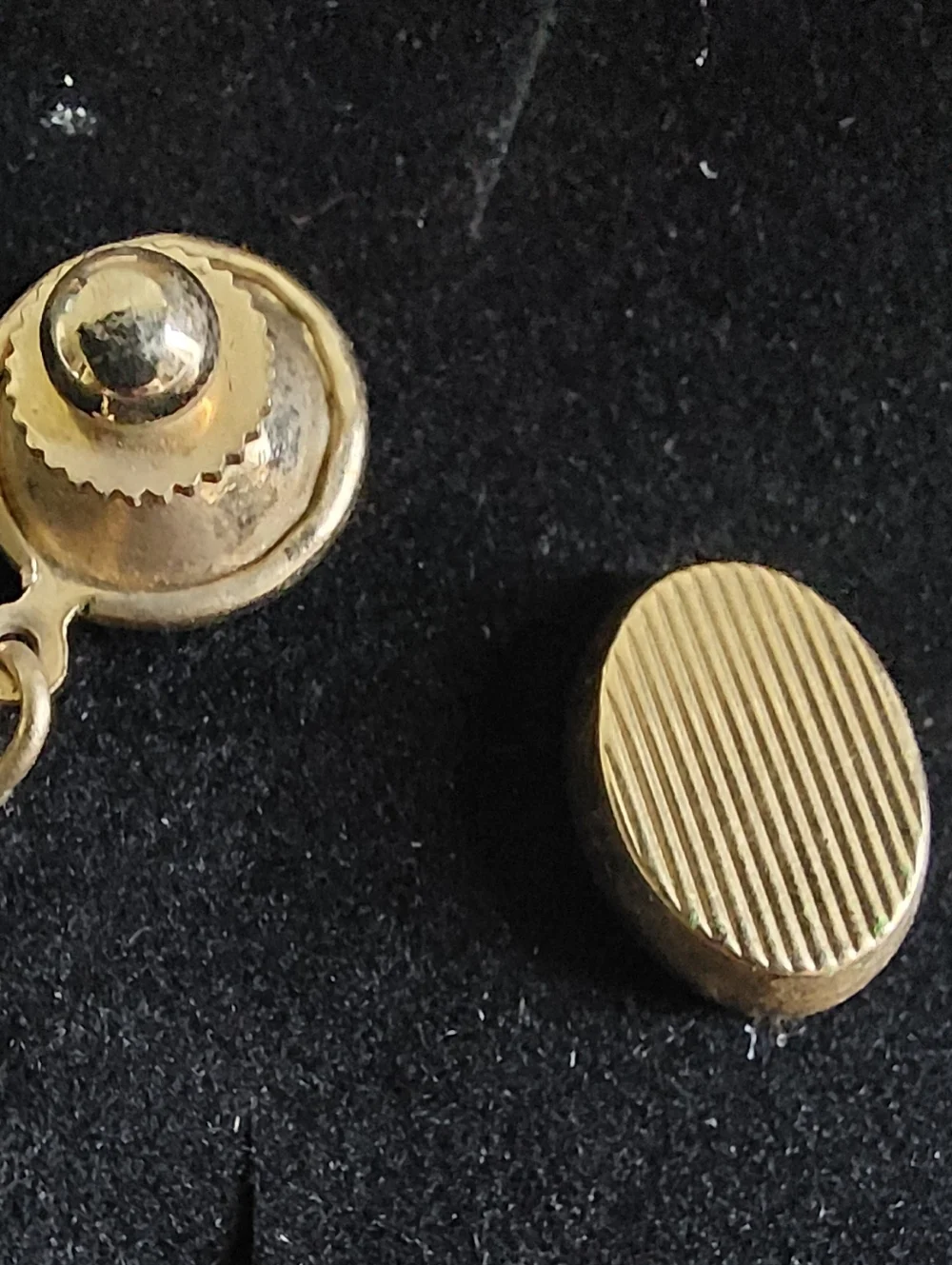 Vintage Tie Tacks, Two Silvertone, One Goldtone, Estate Jewelry